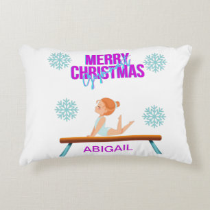 GYMNAST met dubbelzijdig accent, gepersonaliseerd. Accent Kussen