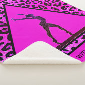 "Gymnast met een Wilde Zijde" Roze Leopard Gymnast Sherpa Deken (3/4)