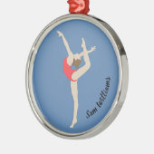 Gymnast Metalen Ornament (Links)