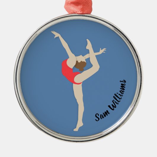 Gymnast Metalen Ornament (Voorkant)