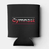 Gymnast - minimalistisch modern gymnastiek woord blikjeskoeler (Achterkant)