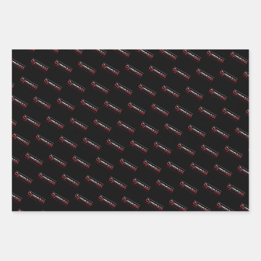 Gymnast - minimalistisch modern gymnastiek woord inpakpapier vel (Voorkant 3)