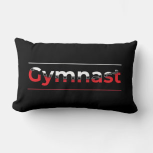 Gymnast - minimalistisch modern gymnastiek woord kussen