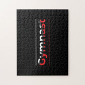 Gymnast - minimalistisch modern gymnastiek woord legpuzzel (Verticaal)