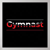 Gymnast - minimalistisch modern gymnastiek woord