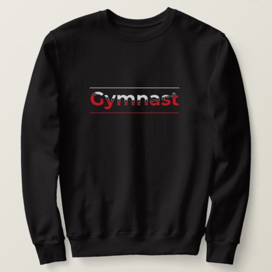 Gymnast - minimalistisch modern gymnastiek woord trui (Design voorkant)