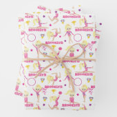 Gymnast Multicultureel Gepersonaliseerd Inpakpapier Vel (In situ)