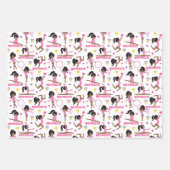 Gymnast Multicultureel Gepersonaliseerd Inpakpapier Vel (Voorkant 2)