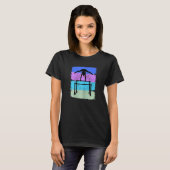 Gymnast Op Bars Gymnastiek Retro Sunset Stijl Kleu T-shirt (Voorkant volledig)