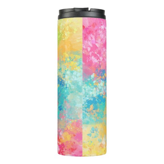 Gymnast op Beam Paint Splash Thermosbeker (Achterkant)