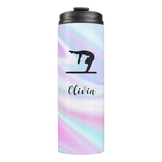 Gymnast op Beam Pastel Dreams Thermal Tumbler Thermosbeker (Voorkant)