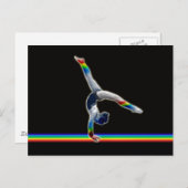 Gymnast op een regenboogstraal briefkaart (Voorkant / Achterkant)