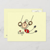 Gymnast op Ringen Briefkaart (Voorkant / Achterkant)