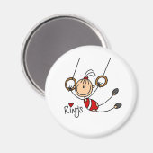 Gymnast op Ringen Magneet (Voorkant / Achterkant)