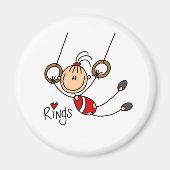 Gymnast op Ringen Magneet (Voorkant)