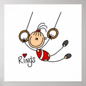 Gymnast op Ringen Poster (Voorkant)