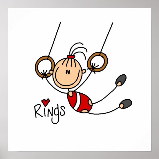 Gymnast op Ringen Poster (Voorkant)