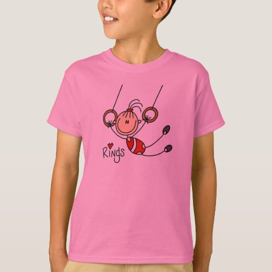 Gymnast op Ringen T-shirt (Voorkant)