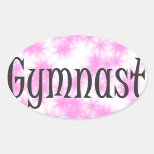 Gymnast Ovale Sticker (Voorkant)