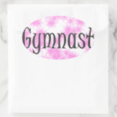 Gymnast Ovale Sticker (Tas)