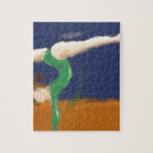 Gymnast over balanskunst legpuzzel (Verticaal)