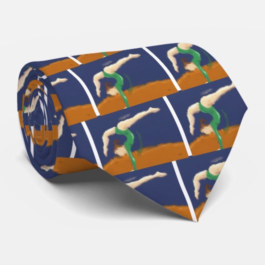 Gymnast over balanskunst stropdas (Opgerold)