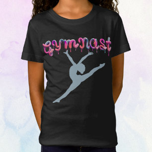 Gymnast Paint Drift Gymnastics Leap T-Shirt