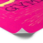 Gymnast Poster - Roze vuurwerk gespleten-springen (Hoek)