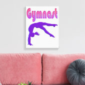 Gymnast Power Tumbling Paars Metallic Canvas Afdruk (Insitu (Woonkamer))