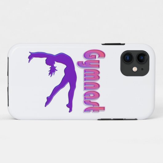 Gymnast Power Tumbling Paars Metallic Case-Mate iPhone Case (Achterkant (horizontaal))