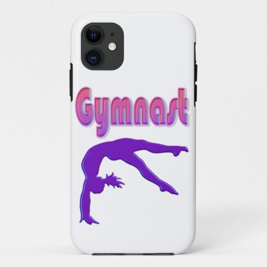 Gymnast Power Tumbling Paars Metallic Case-Mate iPhone Case (Achterkant)
