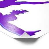 Gymnast Power Tumbling Paars Metallic Foto Afdruk (Hoek)