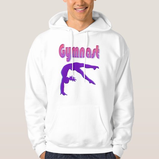 Gymnast Power Tumbling Paars Metallic Hoodie (Voorkant)