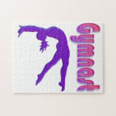 Gymnast Power Tumbling Paars Metallic Legpuzzel (Horizontaal)
