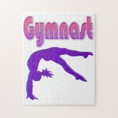 Gymnast Power Tumbling Paars Metallic Legpuzzel (Verticaal)
