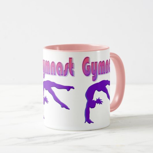 Gymnast Power Tumbling Paars Metallic Mok (Voorkant rechts)