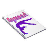 Gymnast Power Tumbling Paars Metallic Notitieboek (Rechterzijde)