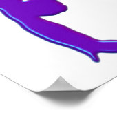 Gymnast Power Tumbling Paars Metallic Poster (Hoek)