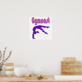Gymnast Power Tumbling Paars Metallic Poster (Keuken)
