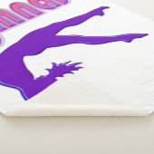 Gymnast Power Tumbling Paars Metallic Sherpa Deken (3/4)