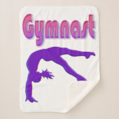 Gymnast Power Tumbling Paars Metallic Sherpa Deken (Voorkant)