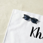 Gymnast Power Tumbling Paars Metallic Strandlaken (In situ)