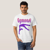 Gymnast Power Tumbling Paars Metallic T-shirt (Voorkant volledig)