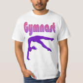 Gymnast Power Tumbling Paars Metallic T-shirt (Voorkant)