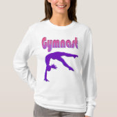 Gymnast Power Tumbling Paars Metallic T-shirt (Voorkant)