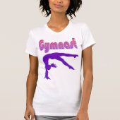 Gymnast Power Tumbling Paars Metallic T-shirt (Voorkant)