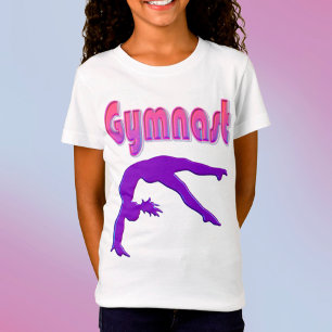 Gymnast Power Tumbling Paars Metallic T-shirt