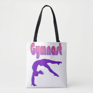 Gymnast Power Tumbling Paars Metallic Tote Bag