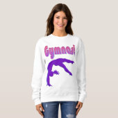 Gymnast Power Tumbling Paars Metallic Trui (Voorkant volledig)