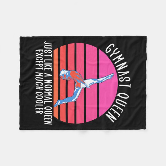 Gymnast Queen Fleece Deken (Voorkant (Horizontaal))